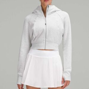Lululemon Scuba Zip-Up Hoodie Light Heather Grey EUC